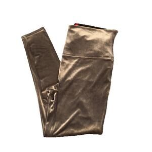 New Spanx Velvet Leggings Women Size 3X Gray  High Rise Slimming